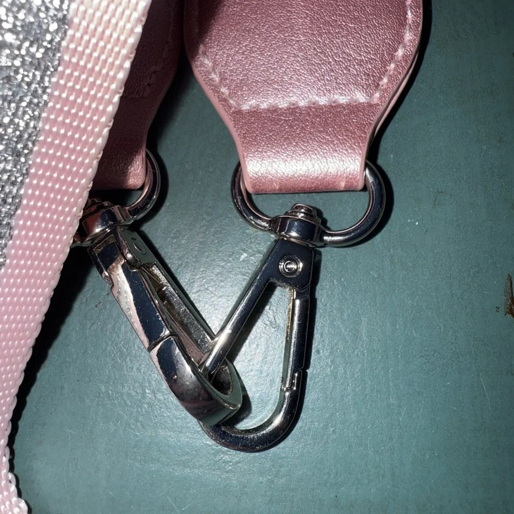 Save the Girls Chic Pink Textured Crossbody lanyard - Picture 5 of 8